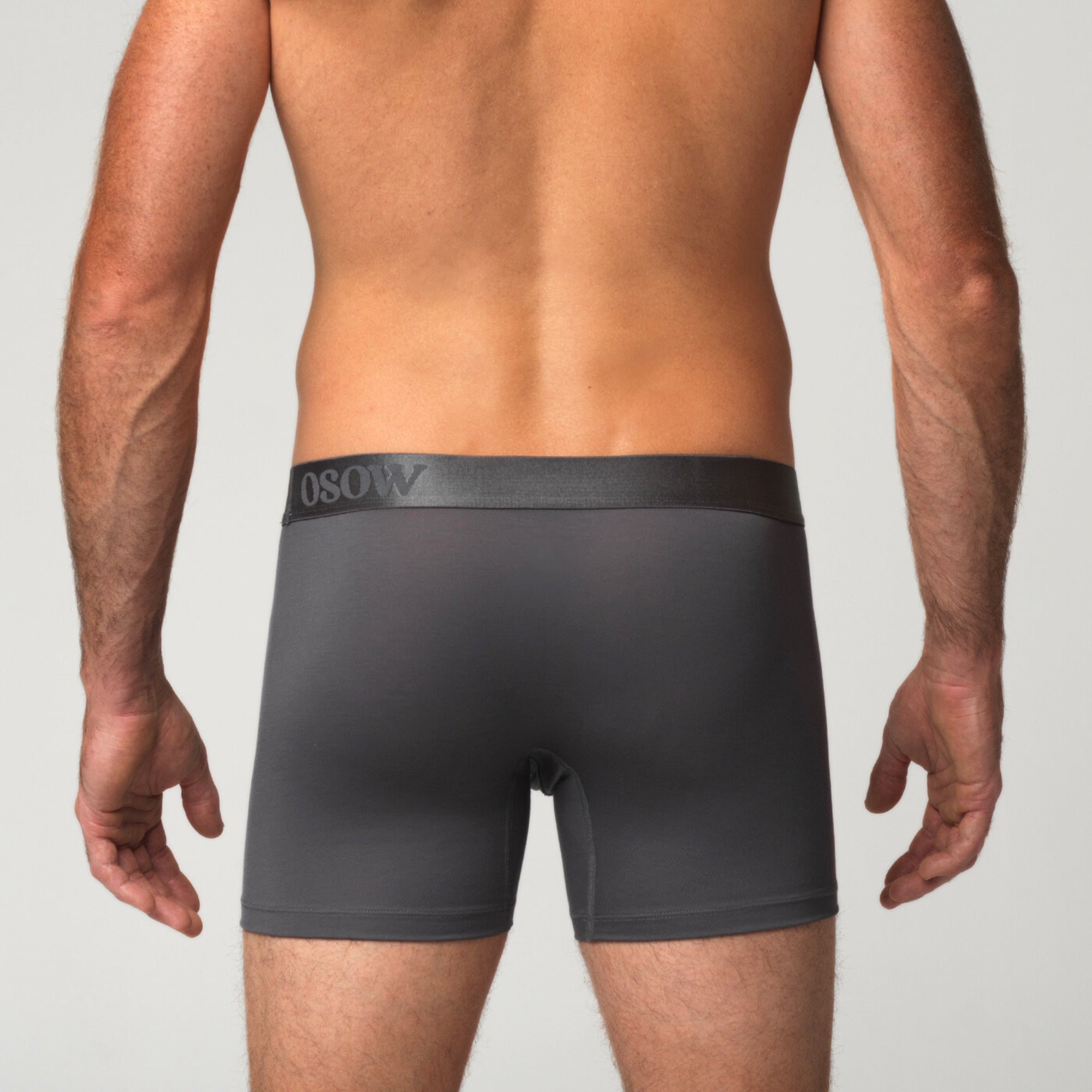 OSOW grey TENCEL lyocell boxer briefs back view